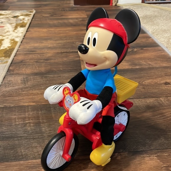 mickey riding bike toy